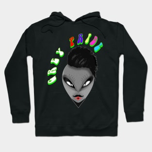 Grey Pride Gay Grey Alien Hoodie